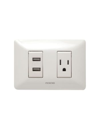 Tomacorriente 2 Polos Doble USB